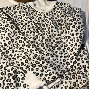 Cheetah print crewneck